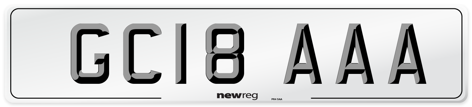 GC18 AAA Number Plate from New Reg